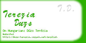 terezia duzs business card